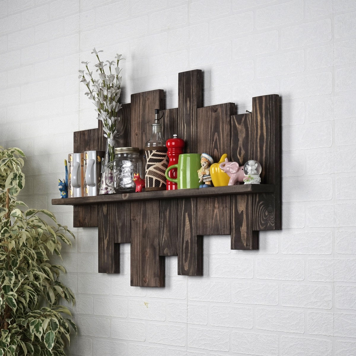 Rustic Wall Mounted Shelf Reclaimed wood