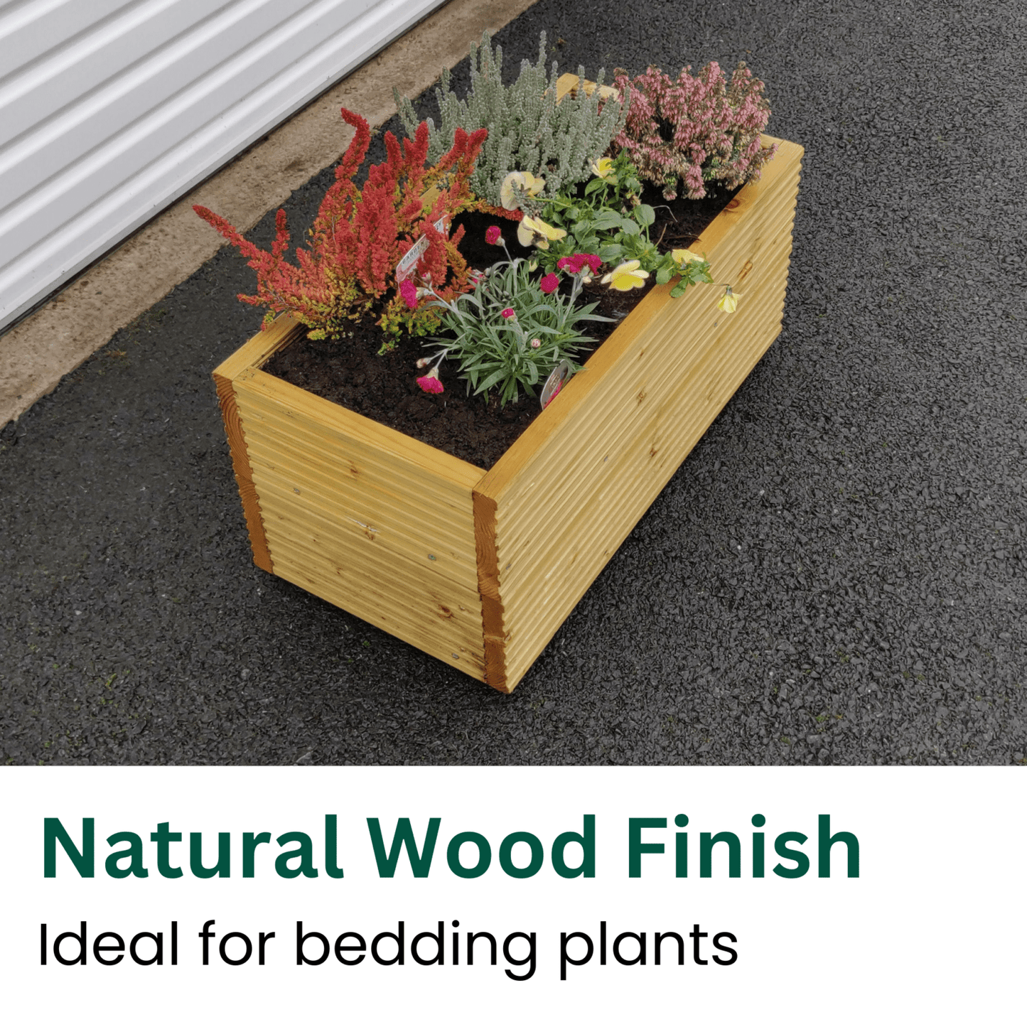 Medium Rectangular Wooden Planter