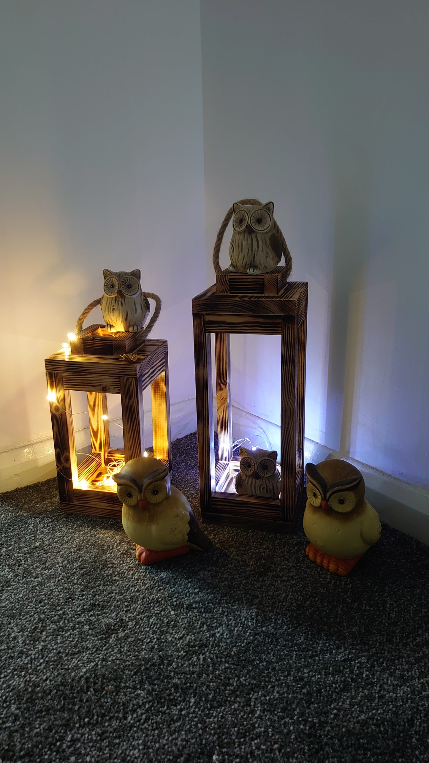 Rustic Wood Lanterns | Wood Burning | Home Decor | Floor Decorations | Reception | Wedding Centerpiece | Wedding