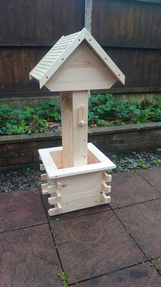 Handmade Wishing Well 110 cm tall, Planter, Garden Decoration, Wedding Gift