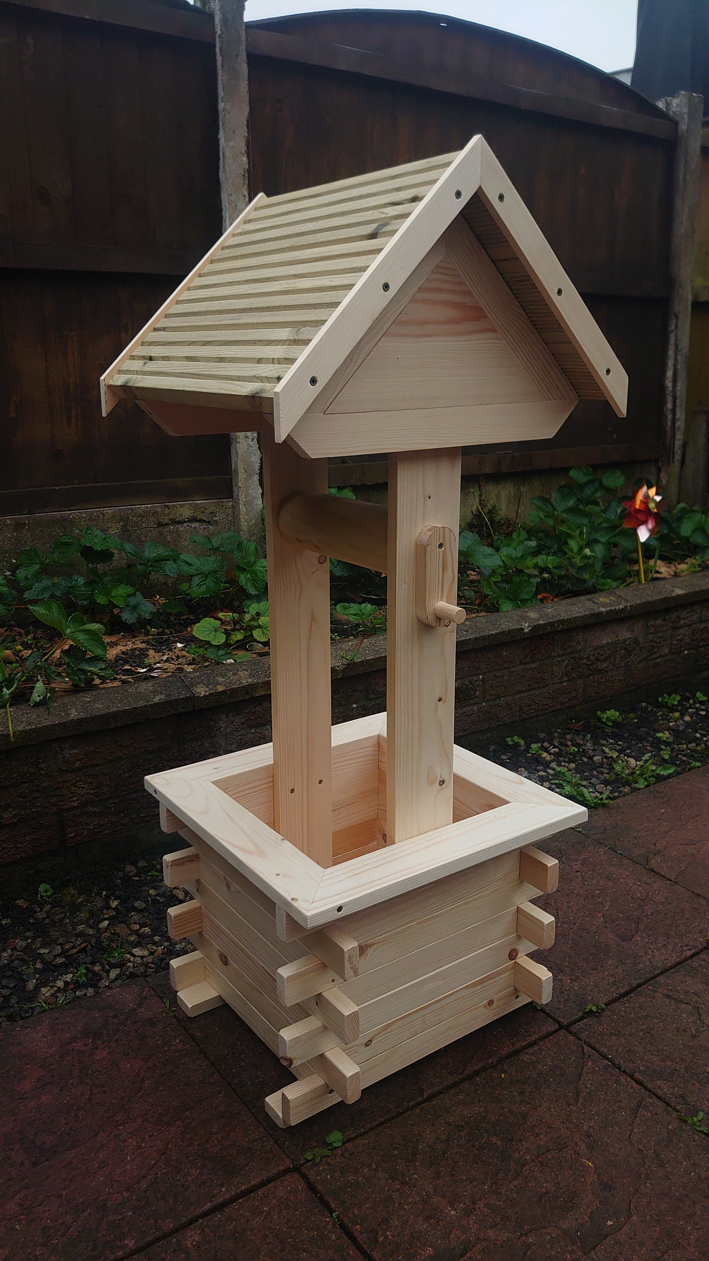 Handmade Wishing Well 110 cm tall, Planter, Garden Decoration, Wedding Gift