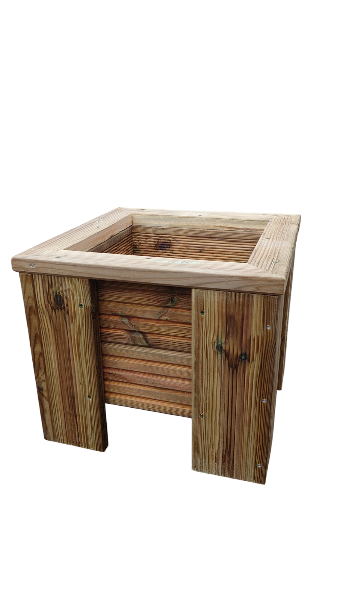 Treated decking square planter, Outdoor planter box, Decking wood solid planter.
