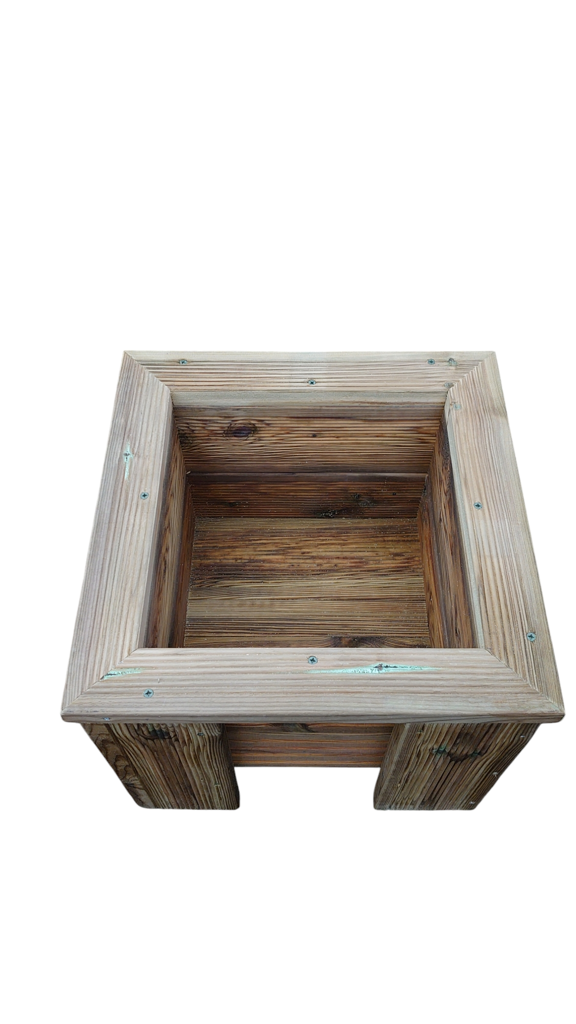 Treated decking square planter, Outdoor planter box, Decking wood solid planter.