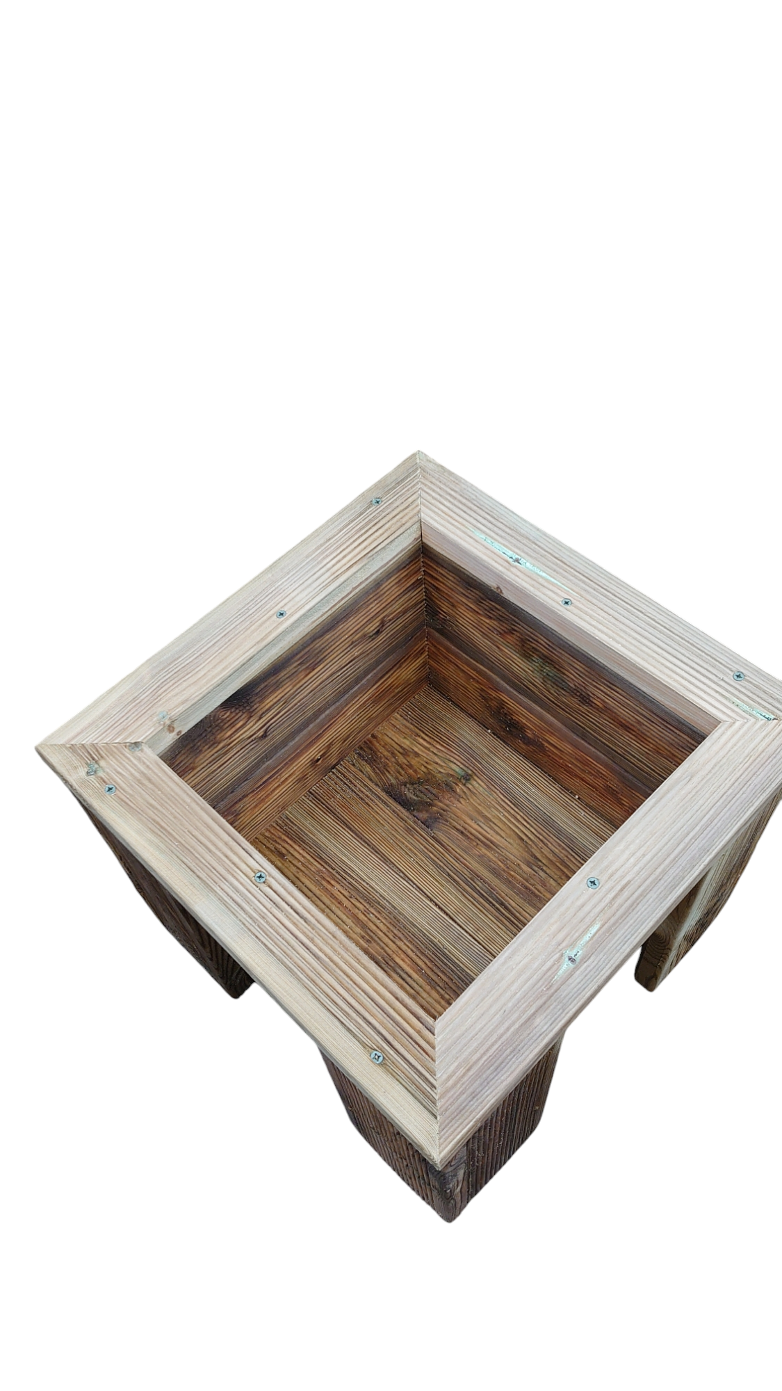 Treated decking square planter, Outdoor planter box, Decking wood solid planter.