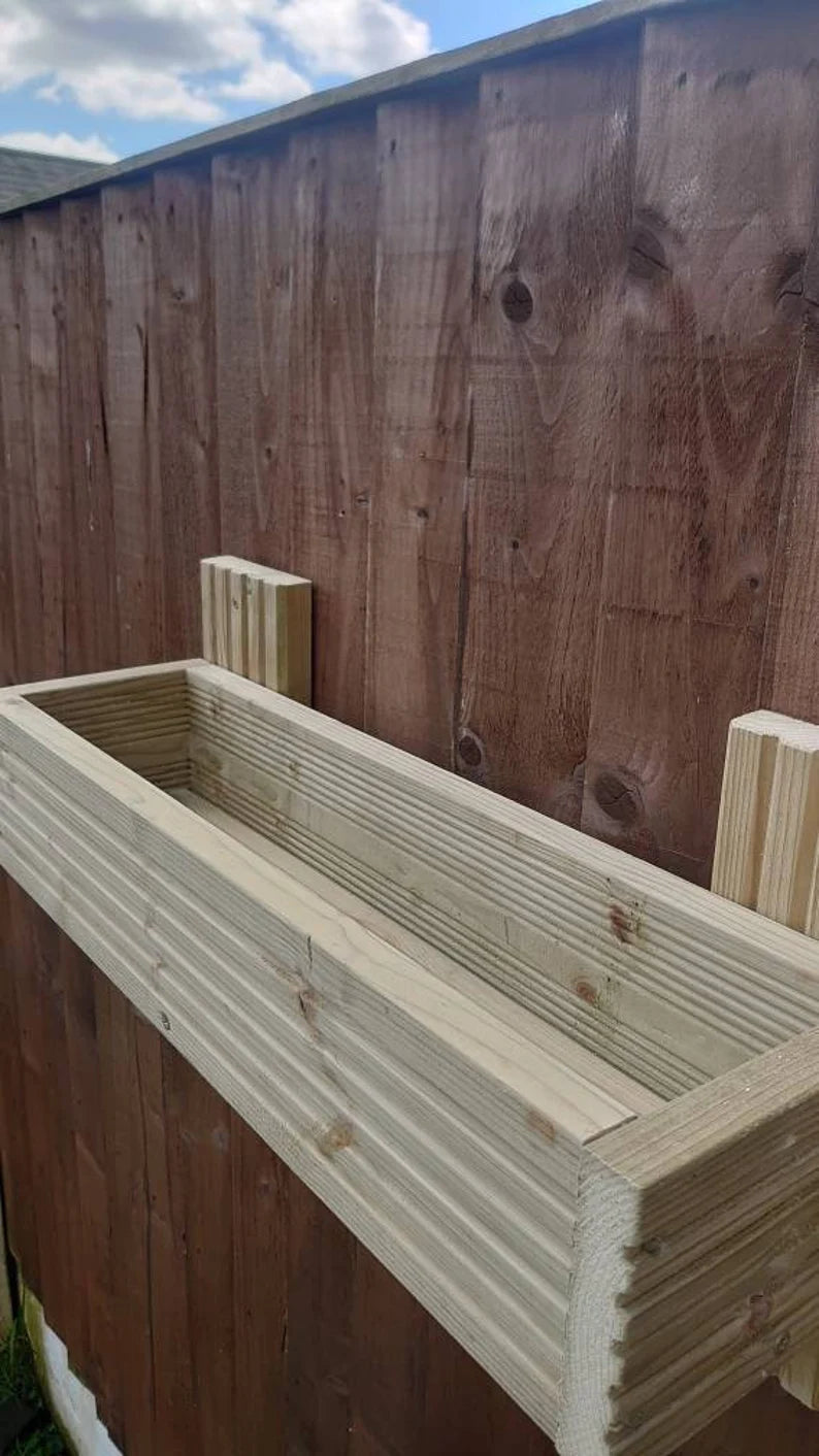 Vertical Wall Planter 60 cm Wide, Large Hanging Planter, Outdoor Herb Flower Planter,