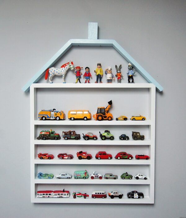 Room Lego Display Wall Shelves Kids Room Toy Storage, Wooden