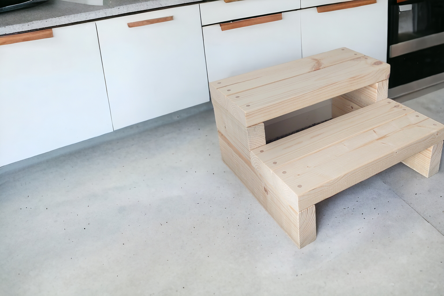 Wooden step stool, small step, flowers stand