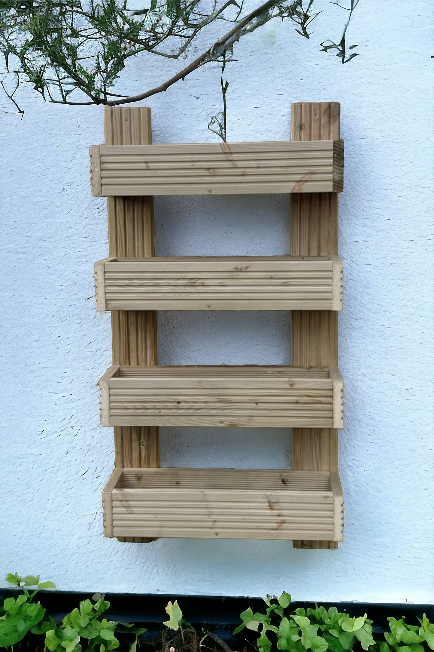 Vertical Wall Planter 60 cm Wide, Large Hanging Planter, Outdoor Herb Flower Planter,