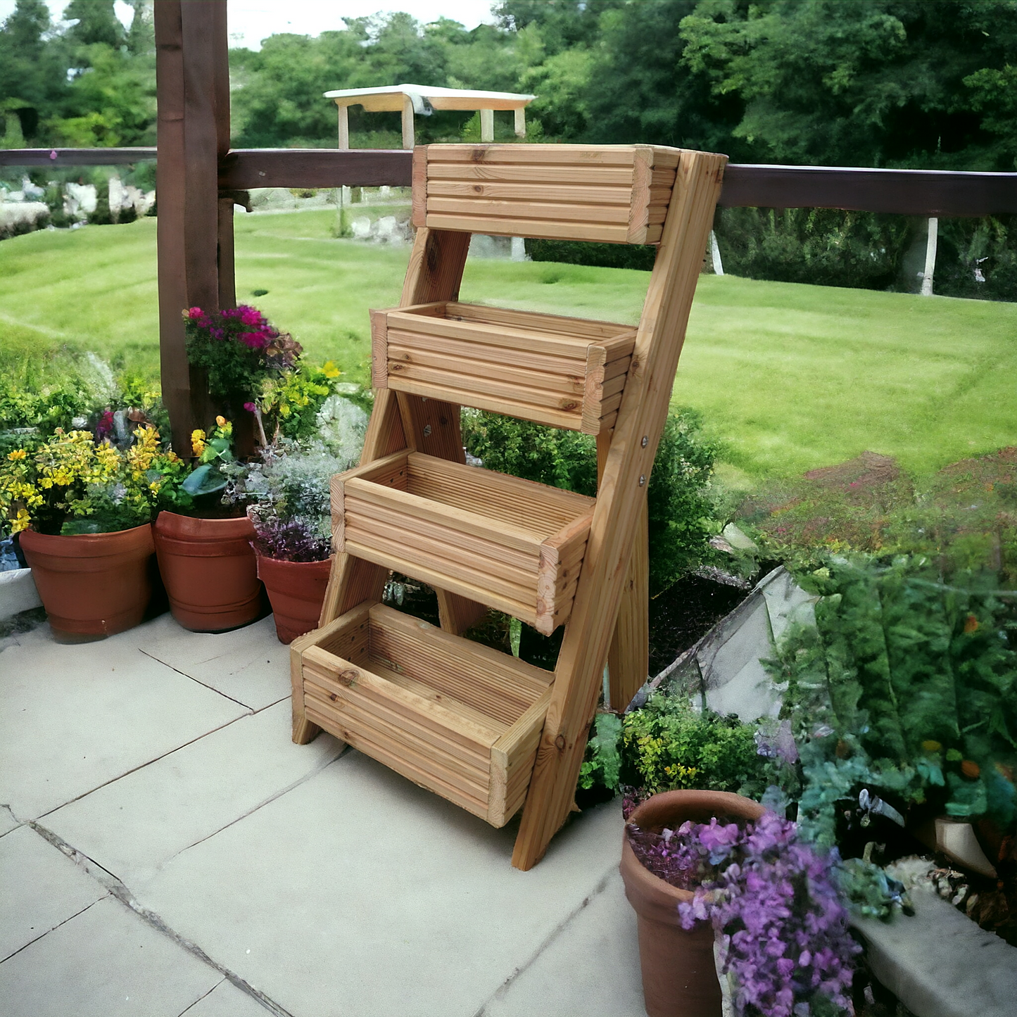 Flowers & Plants Raised Beds Boxes, Strawberry Planter, Vertical Freestanding Garden.