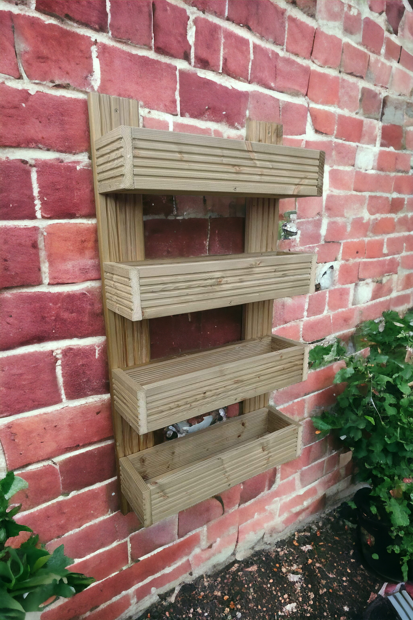 Vertical Wall Planter 60 cm Wide, Large Hanging Planter, Outdoor Herb Flower Planter,