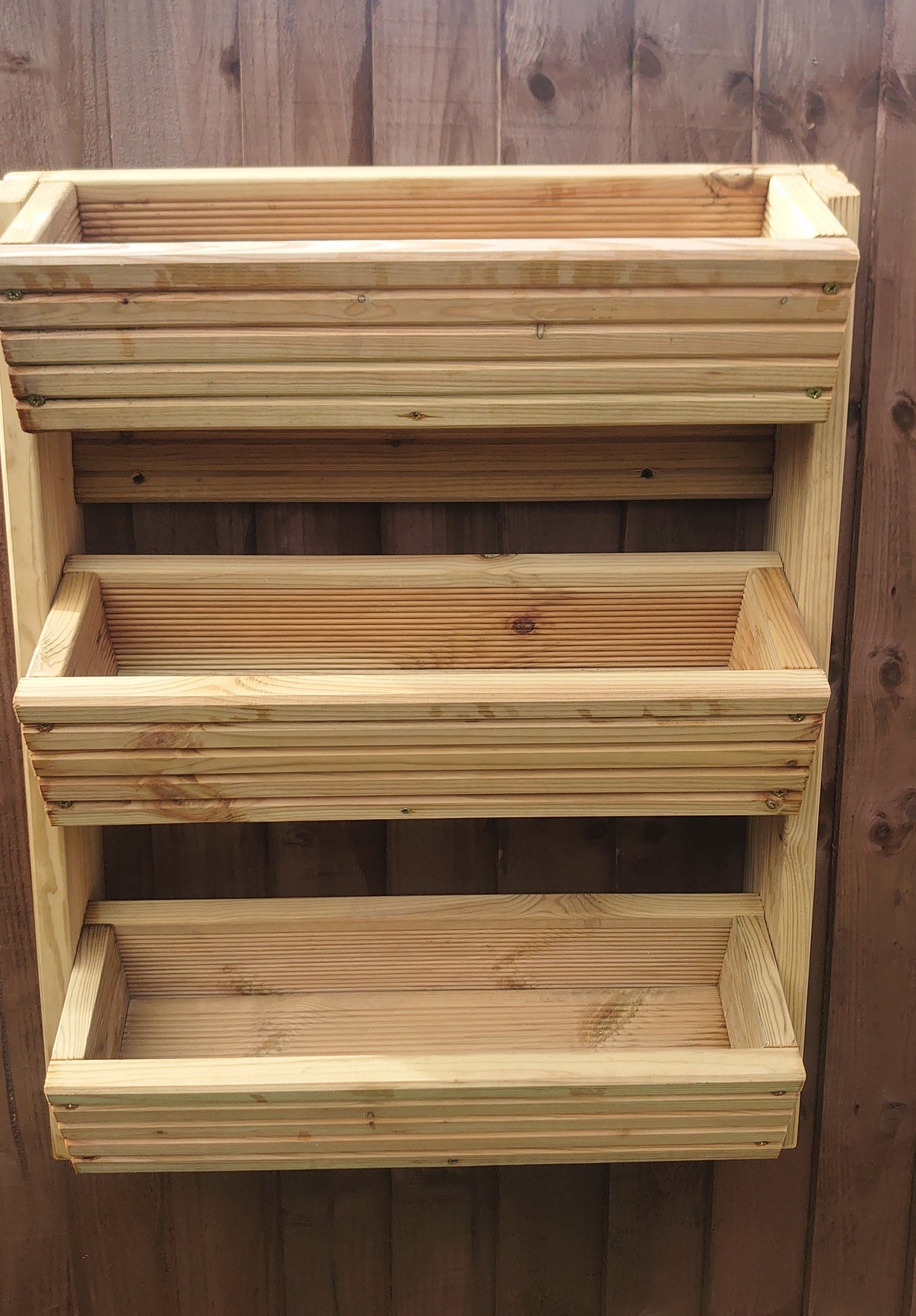 Vertical Tiered Wall Planter, Hanging Planer Box, Fence Tiered Wooden Planter.