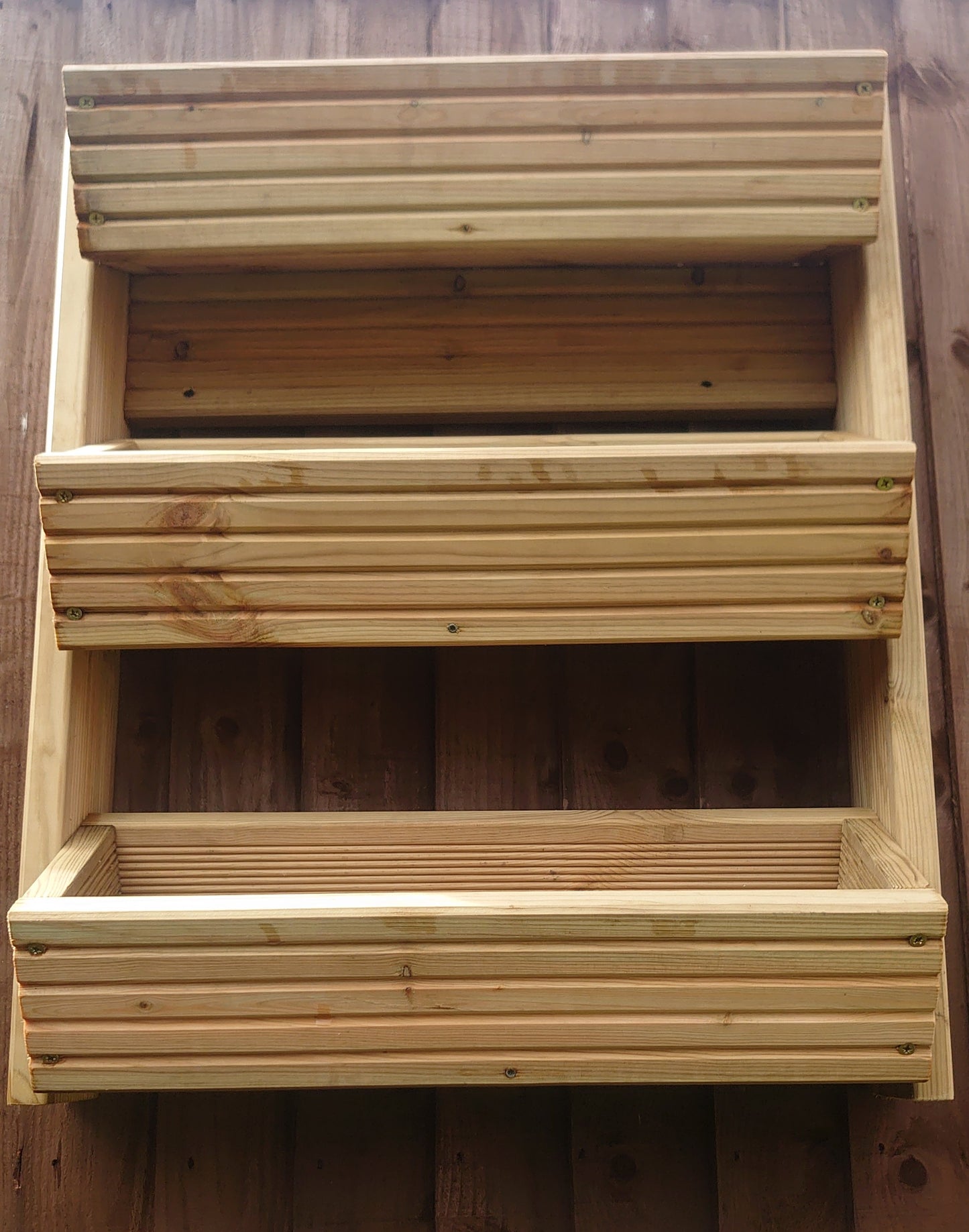 Vertical Tiered Wall Planter, Hanging Planer Box, Fence Tiered Wooden Planter.