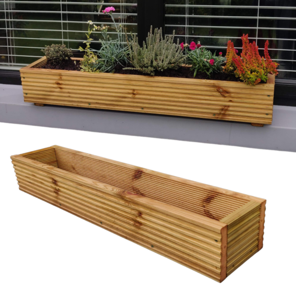 Large Wooden Window Box Planter