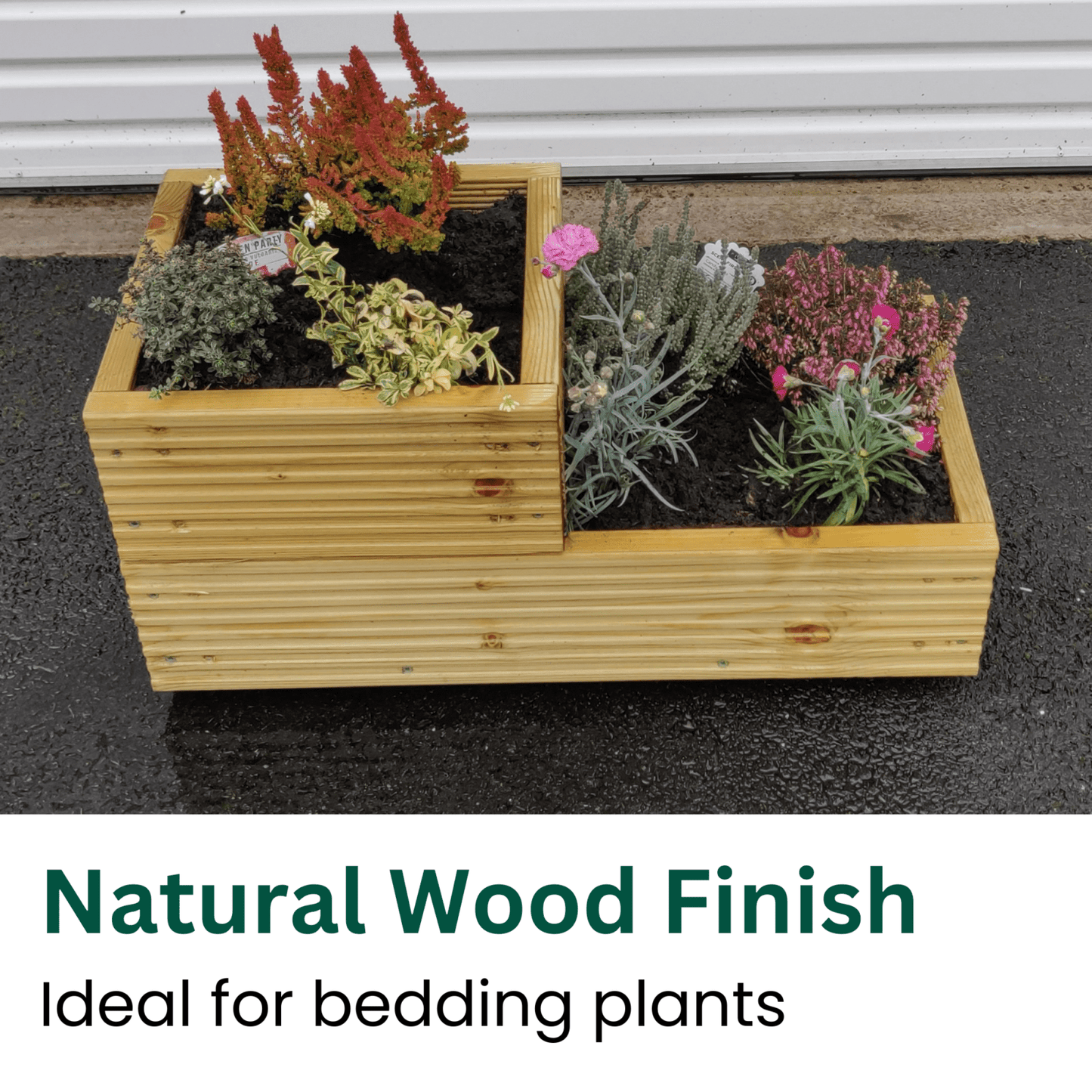 2 tiered Wooden Planter Box