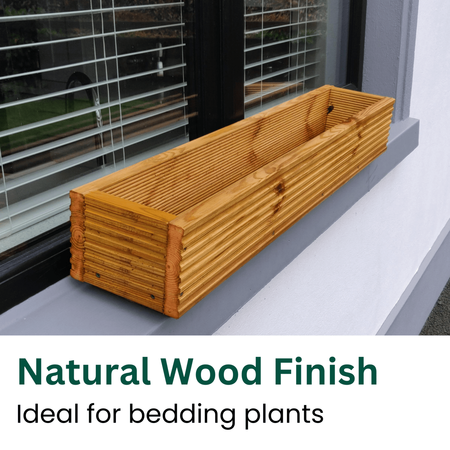 Large Wooden Window Box Planter