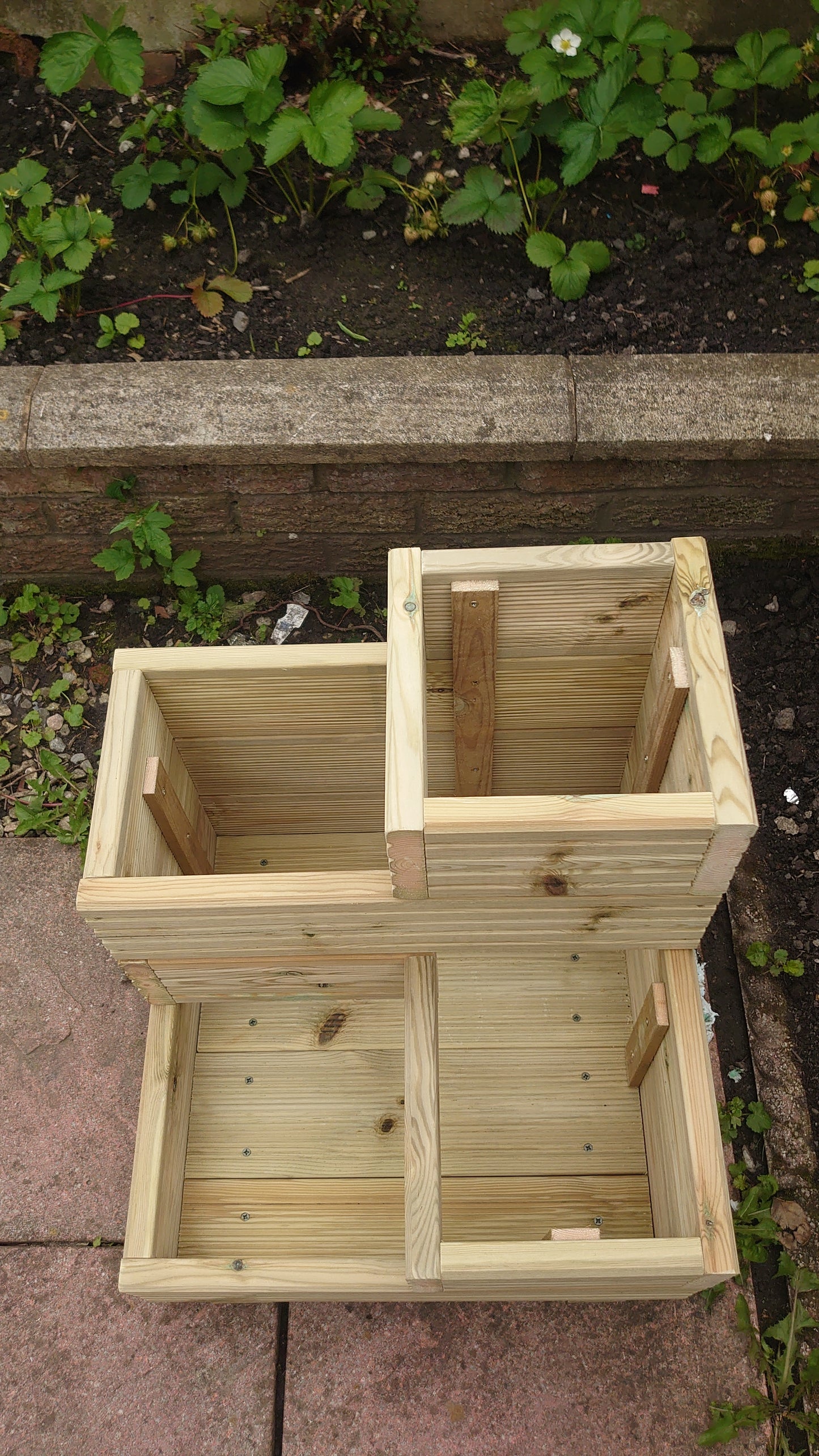 Corner 4 Tier Decking Wooden Garden Planter