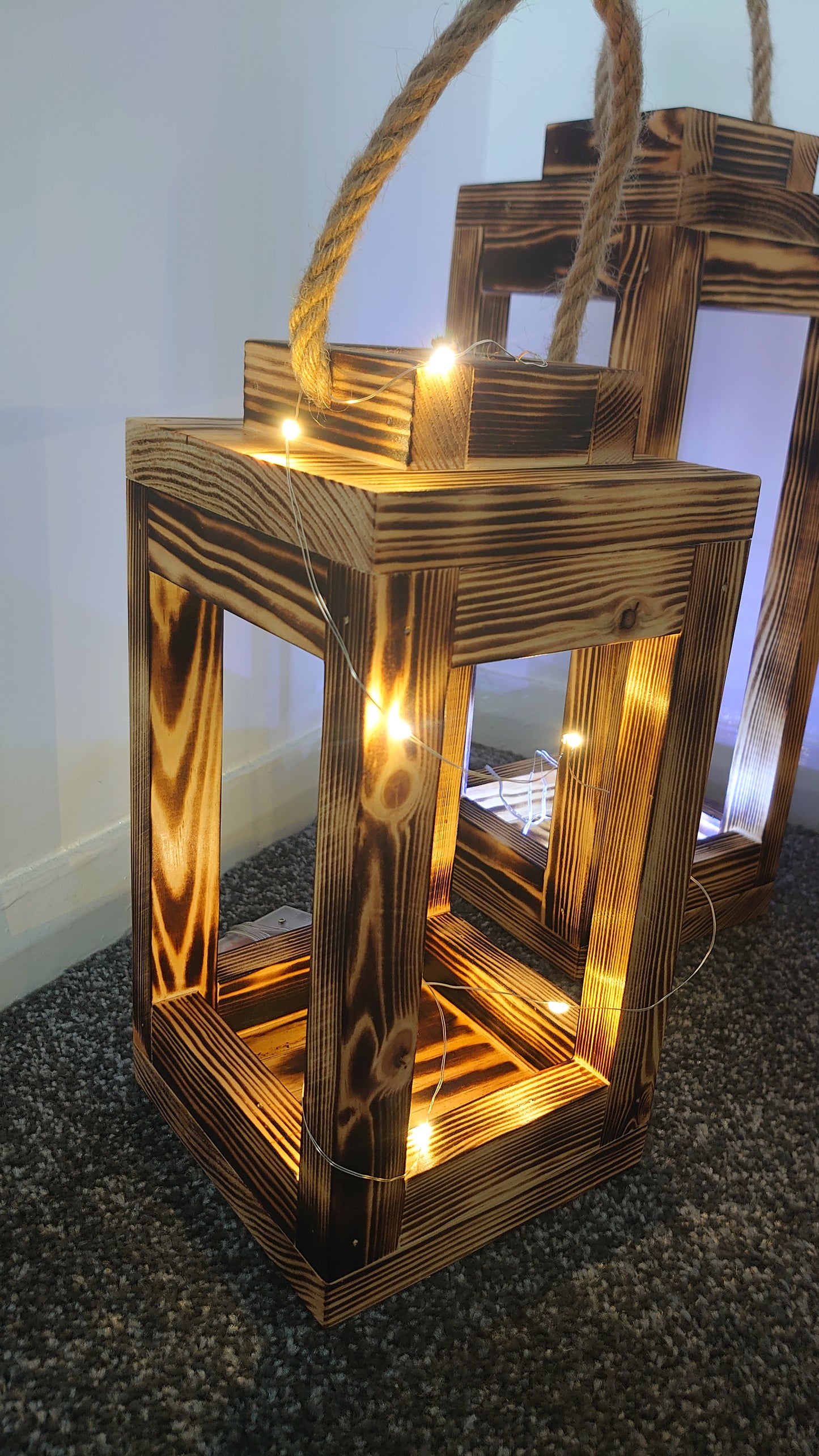 Rustic Wood Lanterns | Wood Burning | Home Decor | Floor Decorations | Reception | Wedding Centerpiece | Wedding