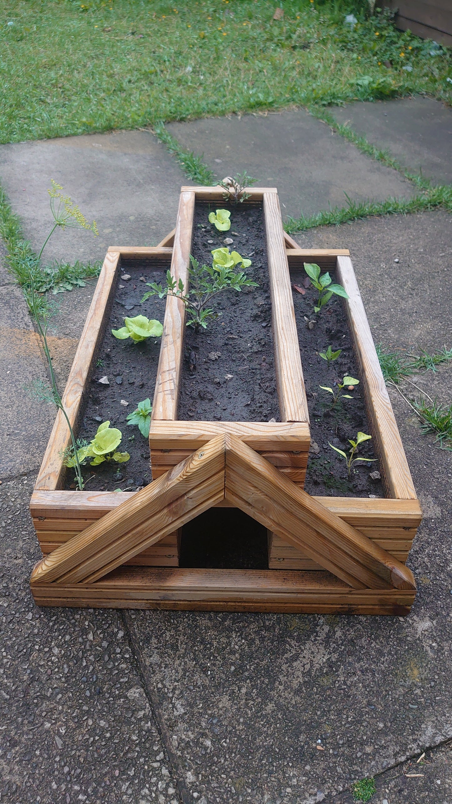 TRIPLETS Decking planter Trough