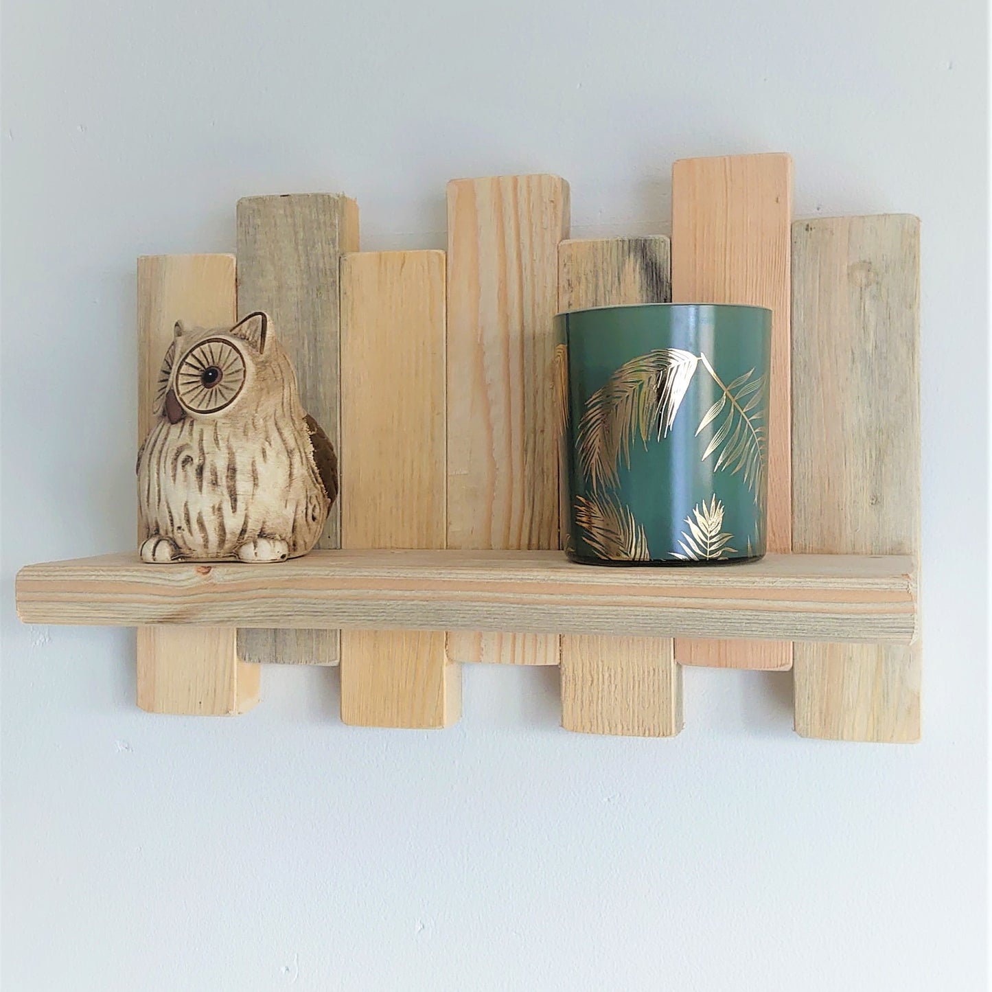 Rustic waxed wood shelf / entryway shelf / wall decoration