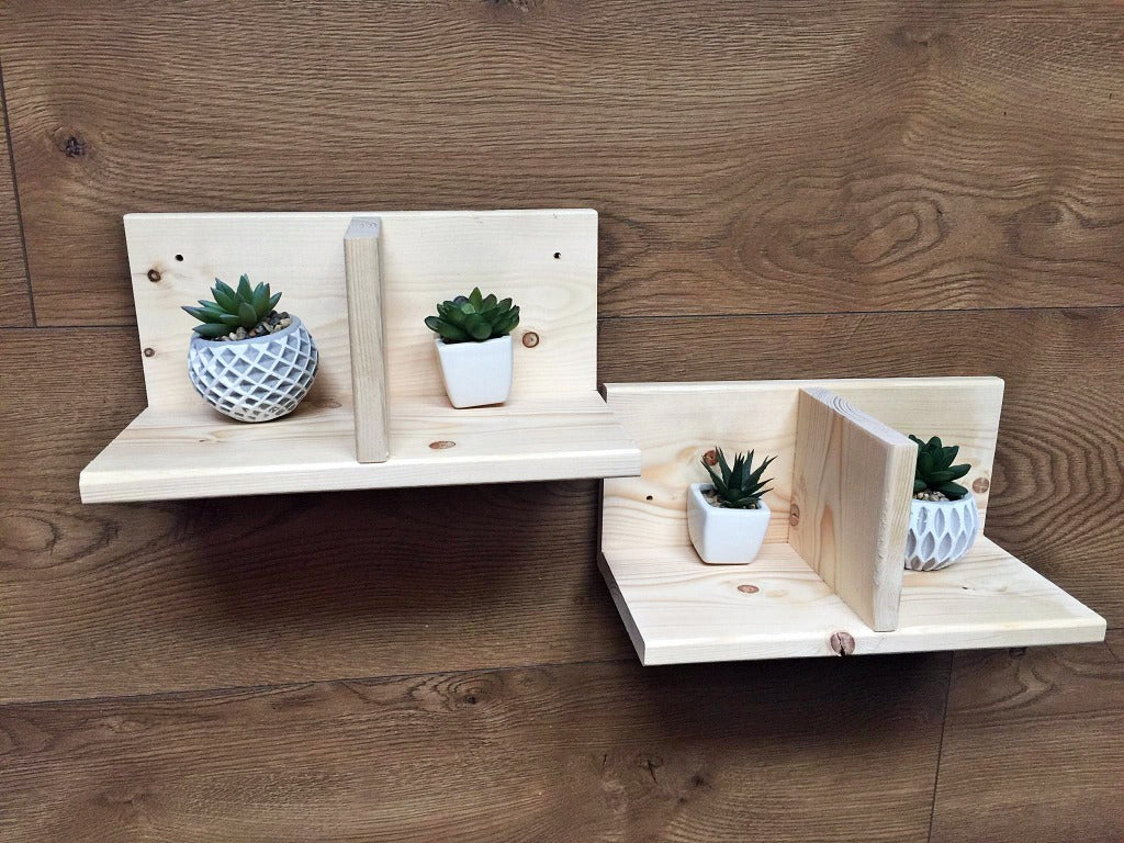 Wooden Shelves set of 2