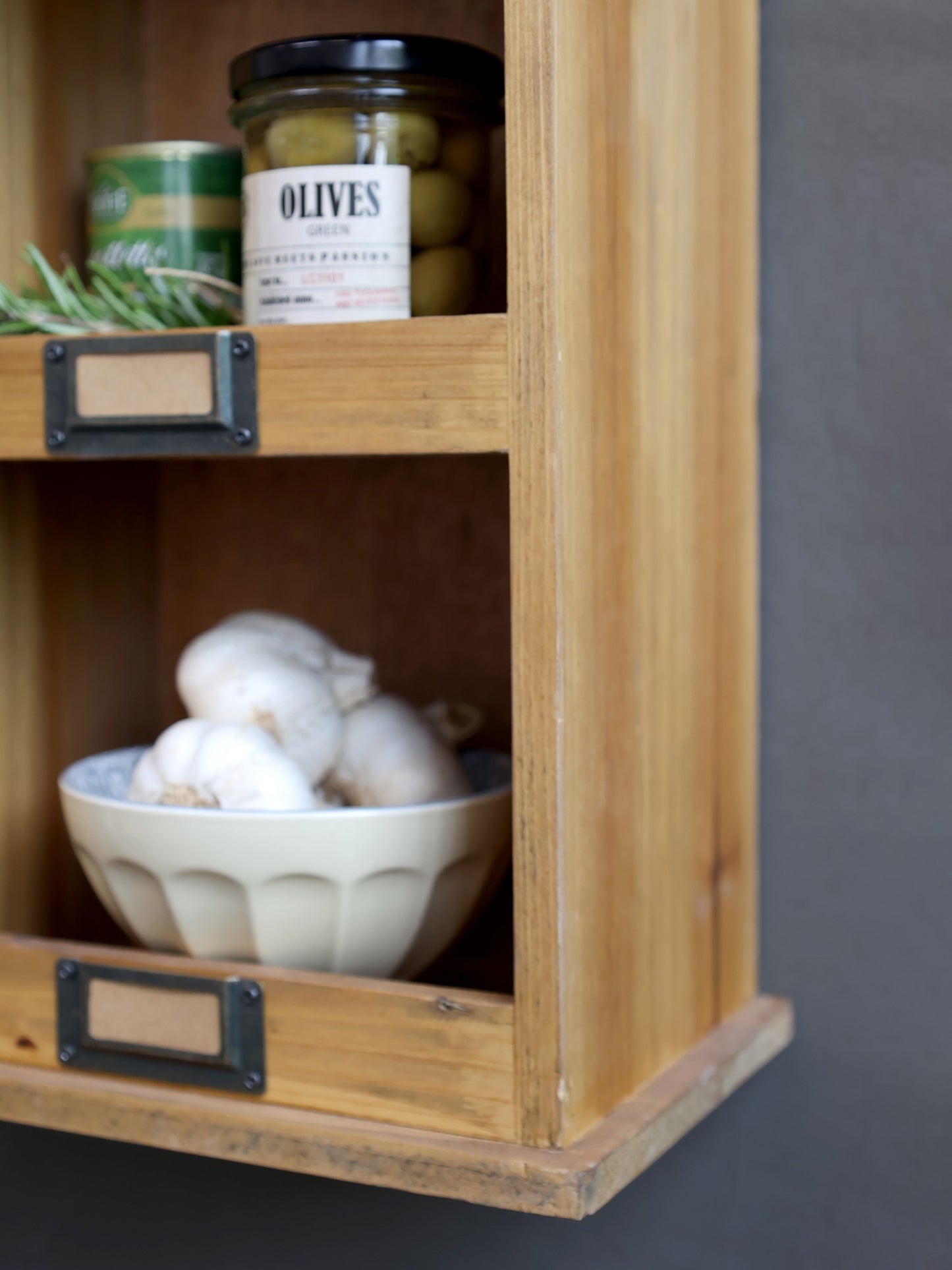 Wooden Wall Shelf with Sorting compartments