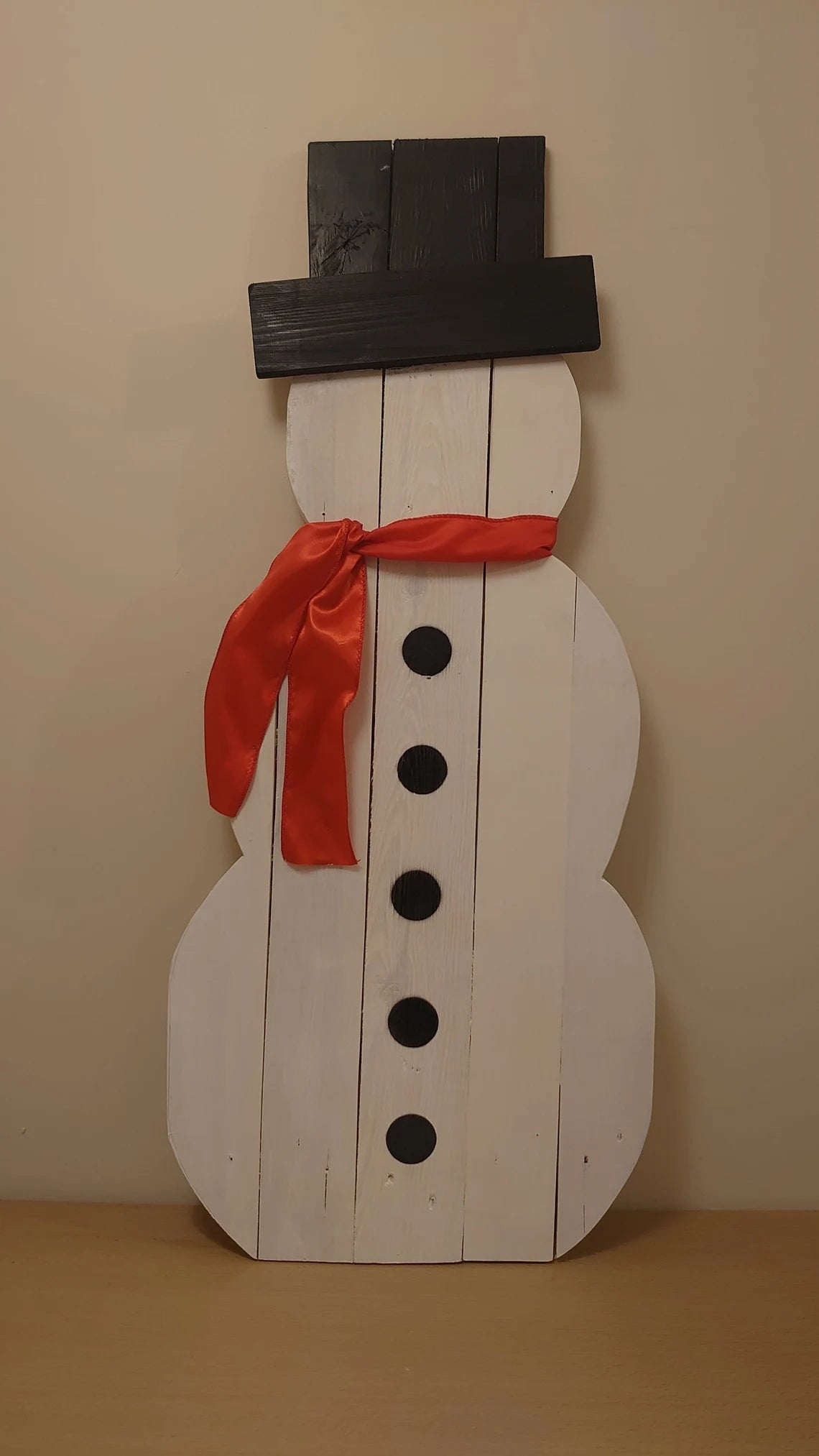 Wooden Snowman Outdoor Ornament