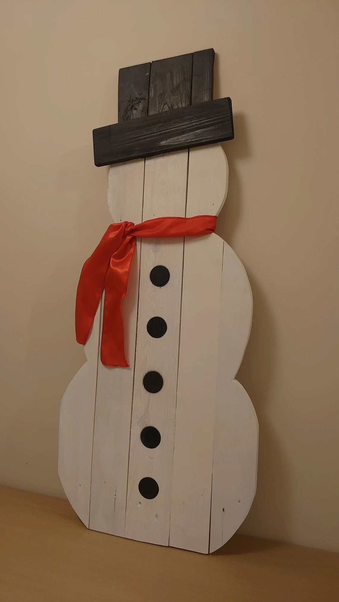 Wooden Snowman Outdoor Ornament