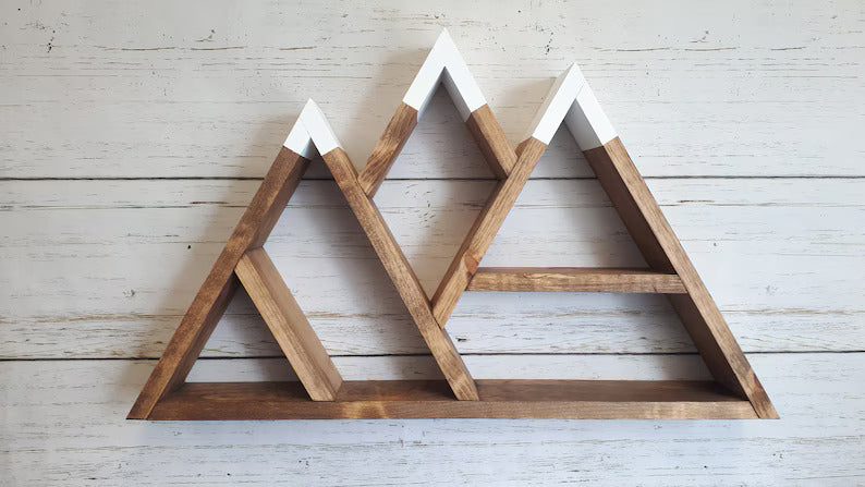 Kids Mountain Shelf - Wood Mountain Shelf - Wall Hangings - Rustic Decor - Nursery Room Decor - Home Decor - Floating Shelf