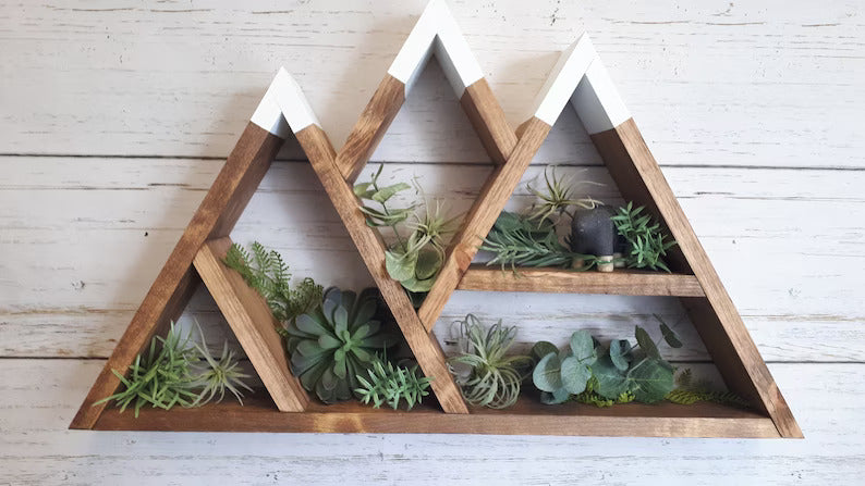 Kids Mountain Shelf - Wood Mountain Shelf - Wall Hangings - Rustic Decor - Nursery Room Decor - Home Decor - Floating Shelf