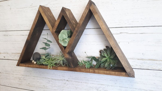 Crown Mountain Shelf - Wood Mountain Shelf - Wall Hangings - Rustic Decor - Nursery Room Decor - Adventure Décor