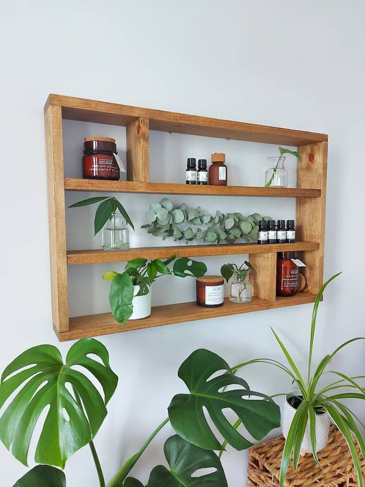 Essential Oils Shelf - Wood Wall Decor - Aromatherapy Shelf - Essential Oils Display - Succulent Display