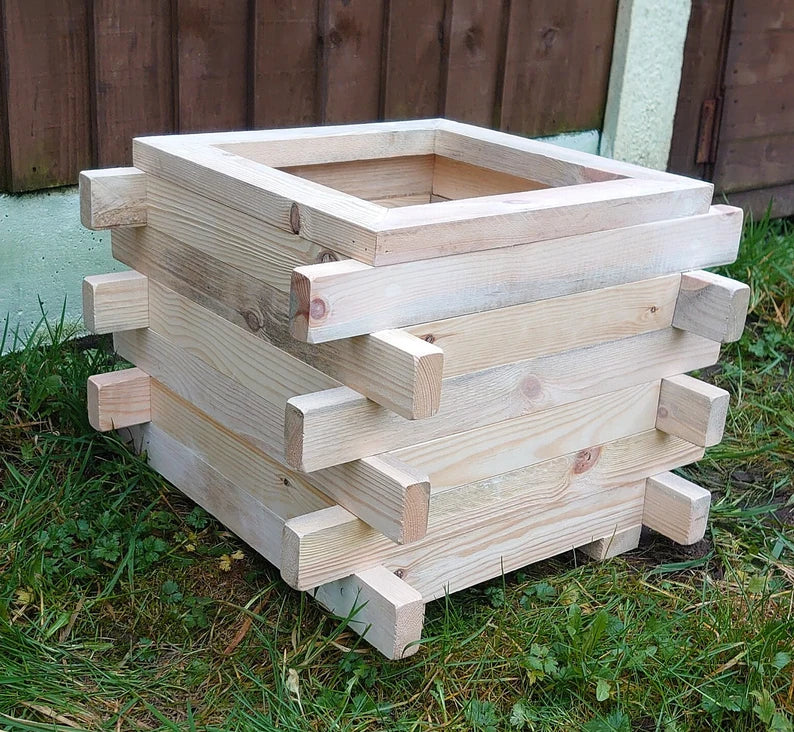 Handmade Square wooden garden planter