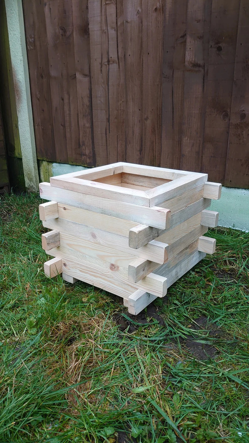 Handmade Square wooden garden planter