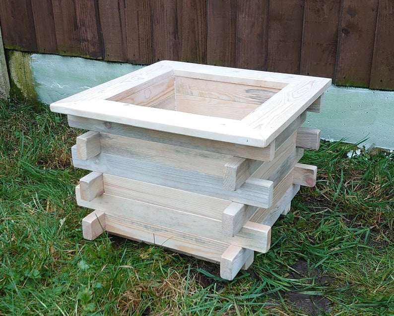 Handmade Square wooden garden planter