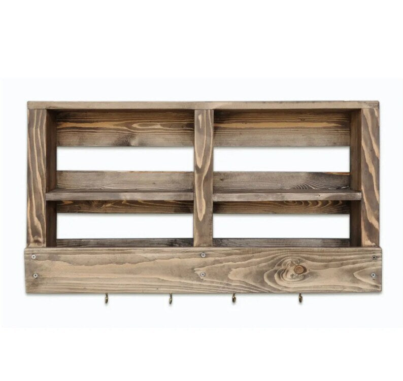 Decorative rustic wall shelf