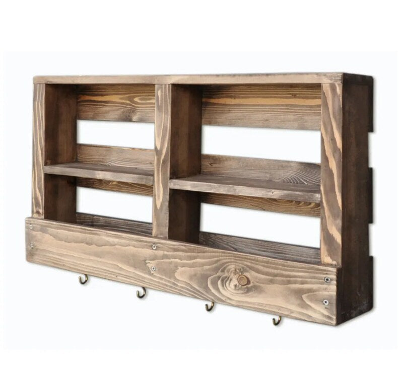 Decorative rustic wall shelf