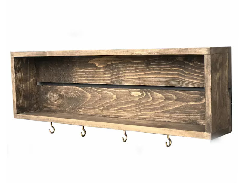 Rustic Decorative Wall Storage Shelf Box