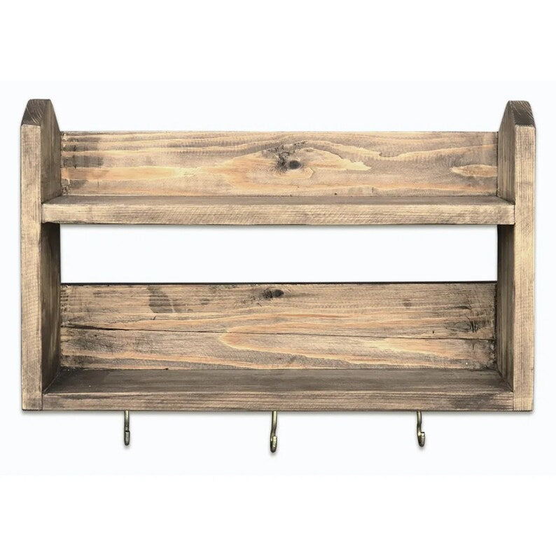 Reclaimed wood rustic shelf storage unit, Kitchen storage