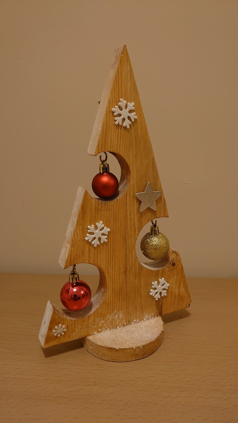 Christmas Tree with decorations, Christmas Table centre piece, Freestanding decoration ornament