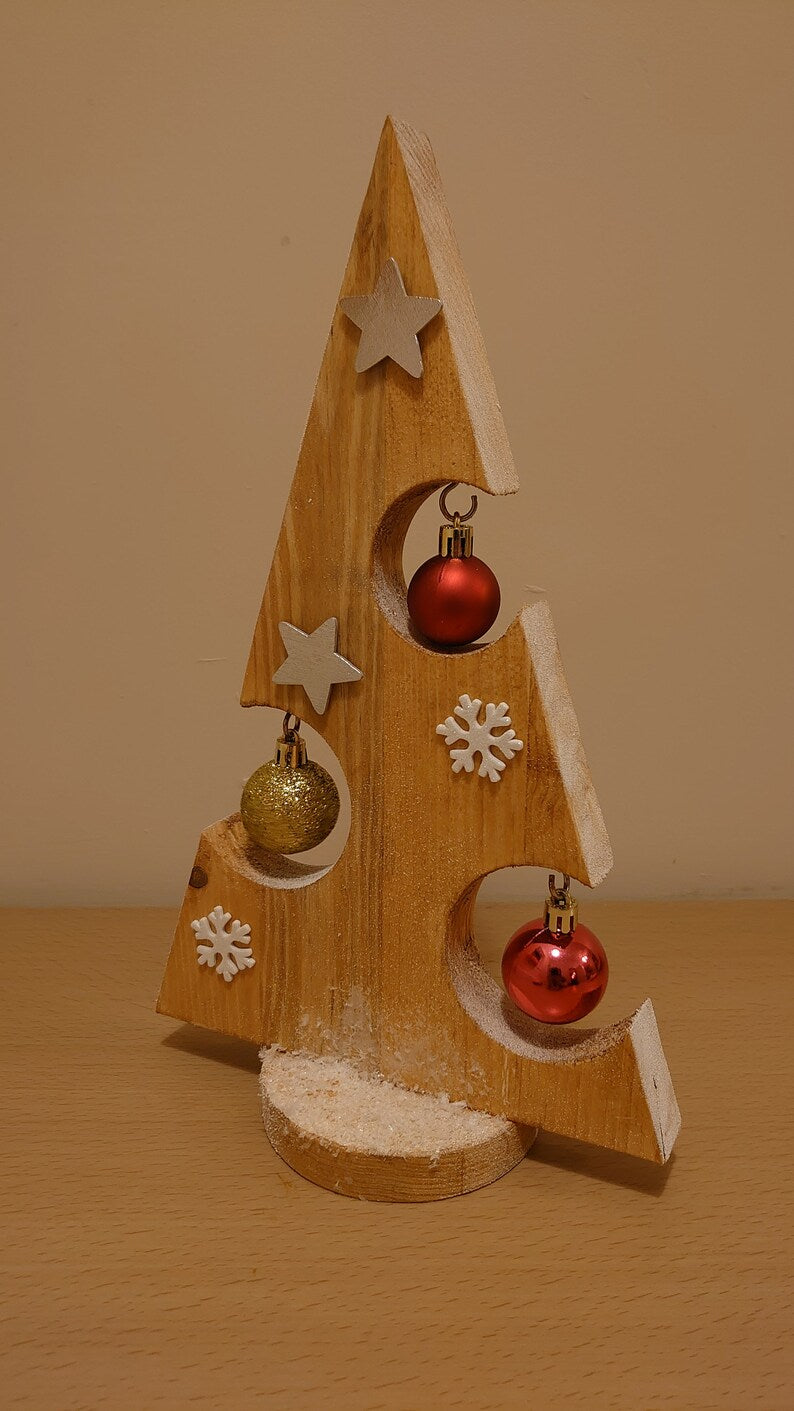 Christmas Tree with decorations, Christmas Table centre piece, Freestanding decoration ornament