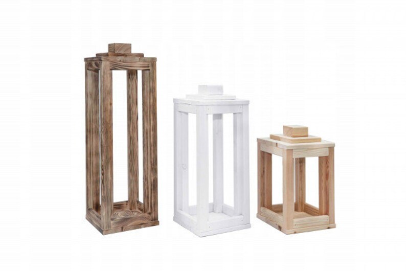 Handcrafted Farmhouse Wooden Lanterns, floor lantern, wedding decoration, Garden Lights