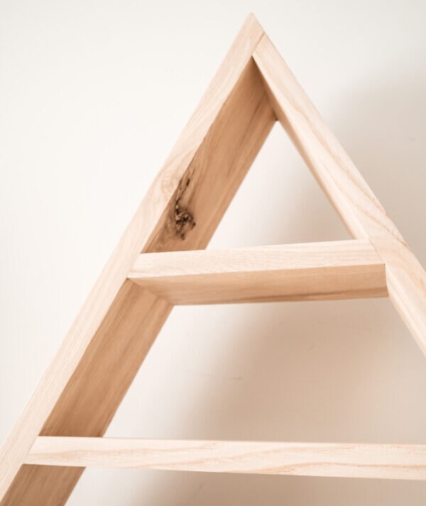 Wood Triangle Shelf Natural Colour - Rustic Decor - Nursery Room Decor - Adventure Decor