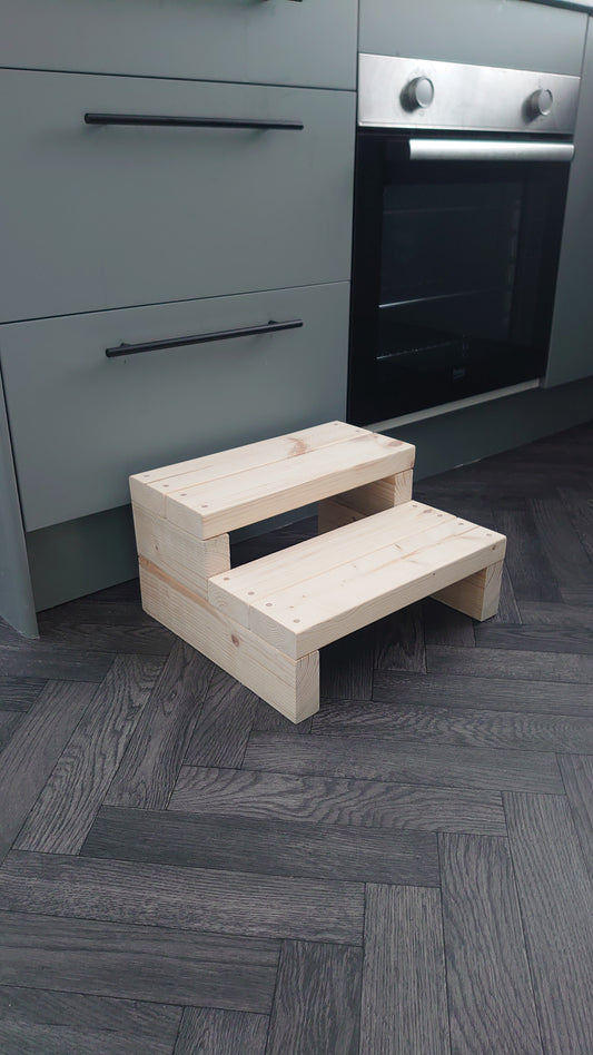 Wooden step stool, small step, flowers stand