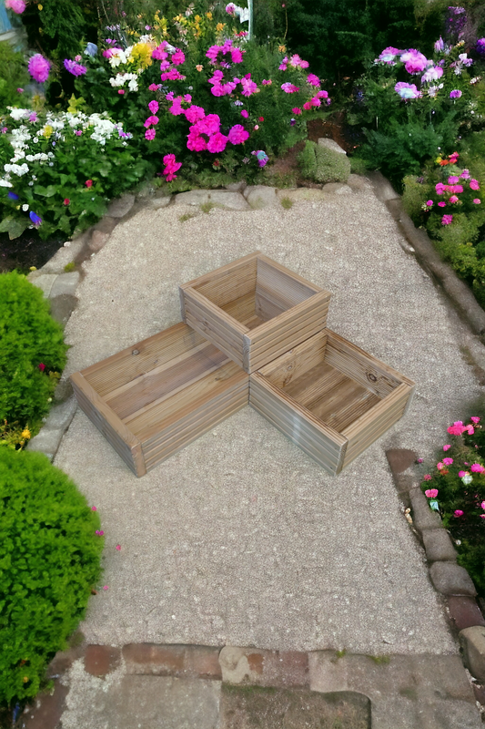 2 tiered L Shape Corner Planter/Herb/Flower/Shrubs