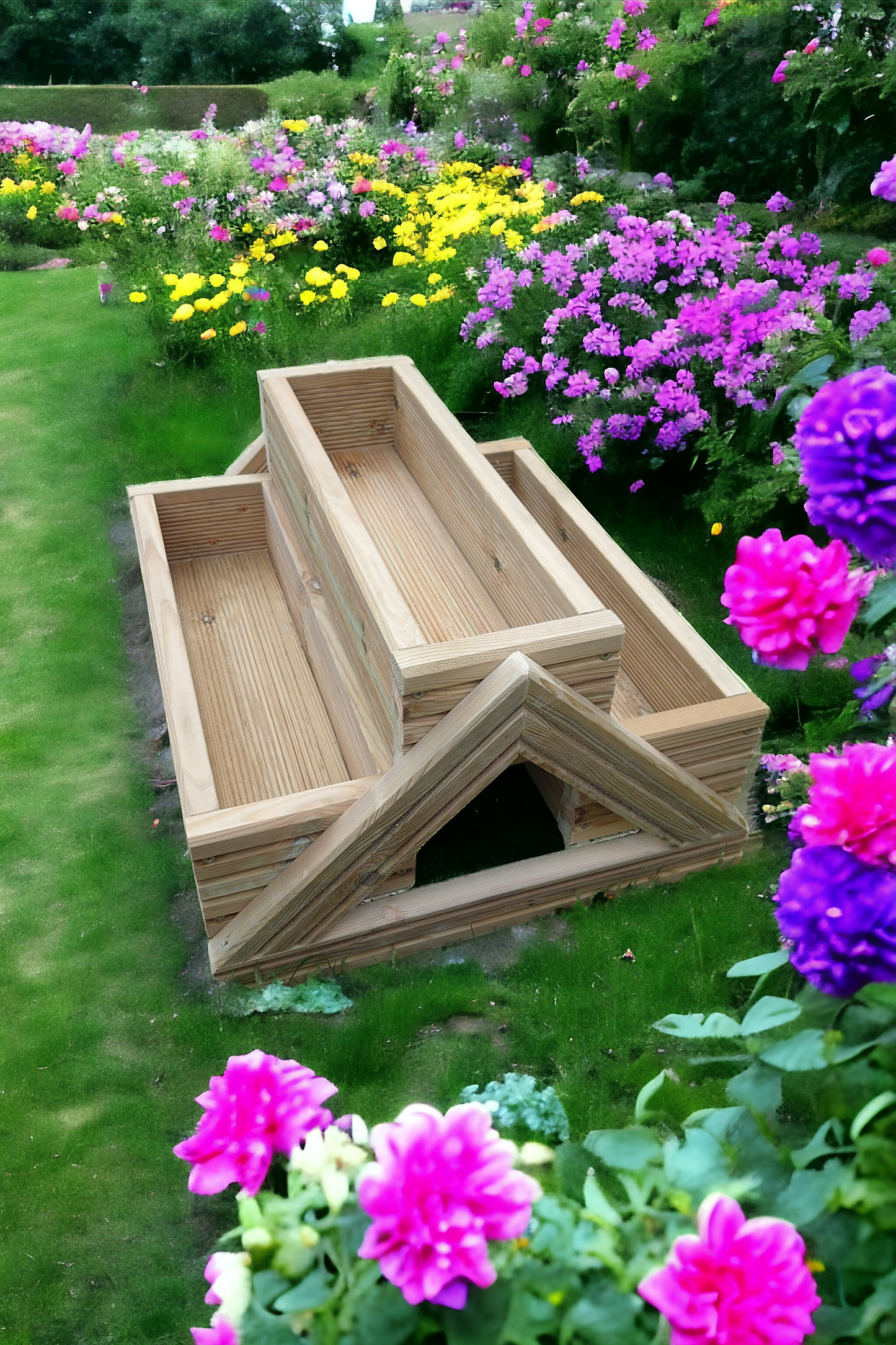 TRIPLETS Decking planter Trough