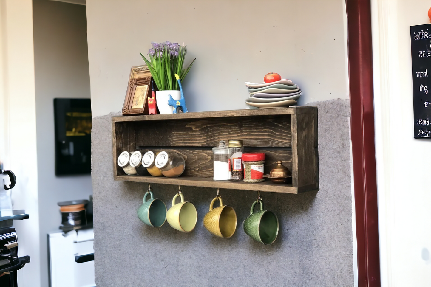 Rustic Decorative Wall Storage Shelf Box