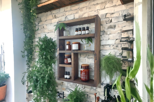 Essential Oils Shelf - Wood Wall Decor - Aromatherapy Shelf - Essential Oils Display - Succulent Display